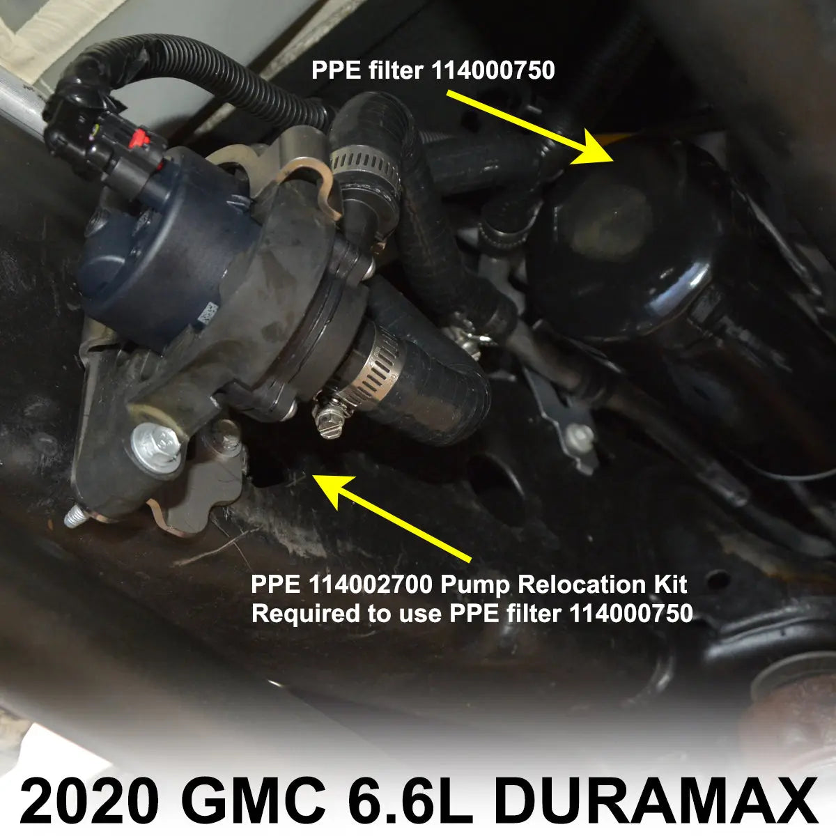 PPE Power Fuel Coolant Pump Relocation Kit - GM 6.6L Duramax 2020-2026 114002700 — PPE114002700