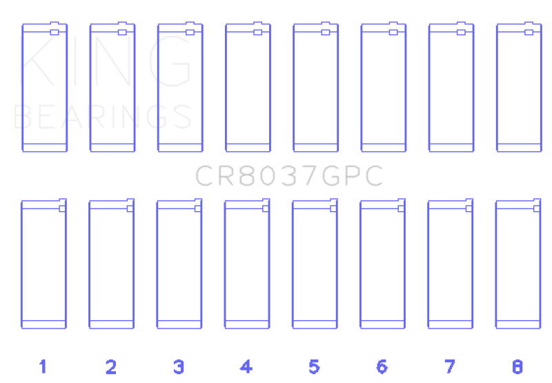 King General Motors Duramax LLY/LML/LMM/LGH/L5P/LBZ/LB7 (Size 0.26) Connecting Rod Bearing Set
