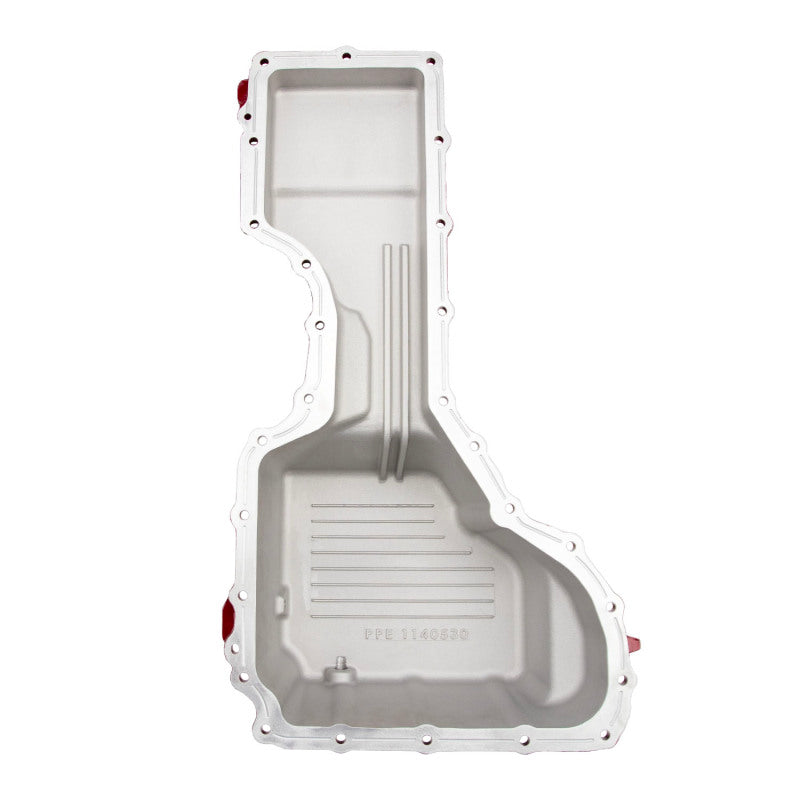 Wehrli 17-19 GM Duramax WCFab X PPE High Capacity Aluminum Oil Pan - Candy Red