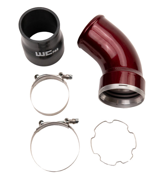 Wehrli 06-10 GM Duramax LBZ/LMM Intercooler Outlet Elbow Kit - Chevy Orange