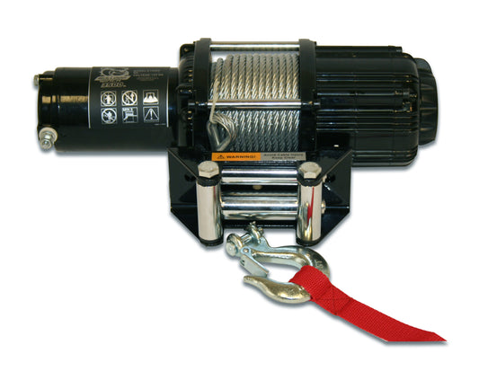 Bulldog Winch 3500lb UTV Utility Winch  Two Switches  Mounting Channel  Roller Fairlead 15005