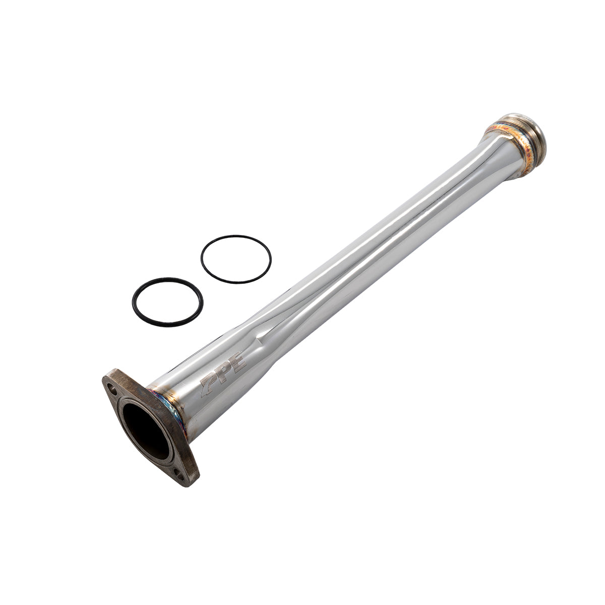 PPE Power Coolant Tube (pump to oil cooler) - GM 6.6L Duramax 2001-2026 - 304SS Polished 119030130 — PPE119030130