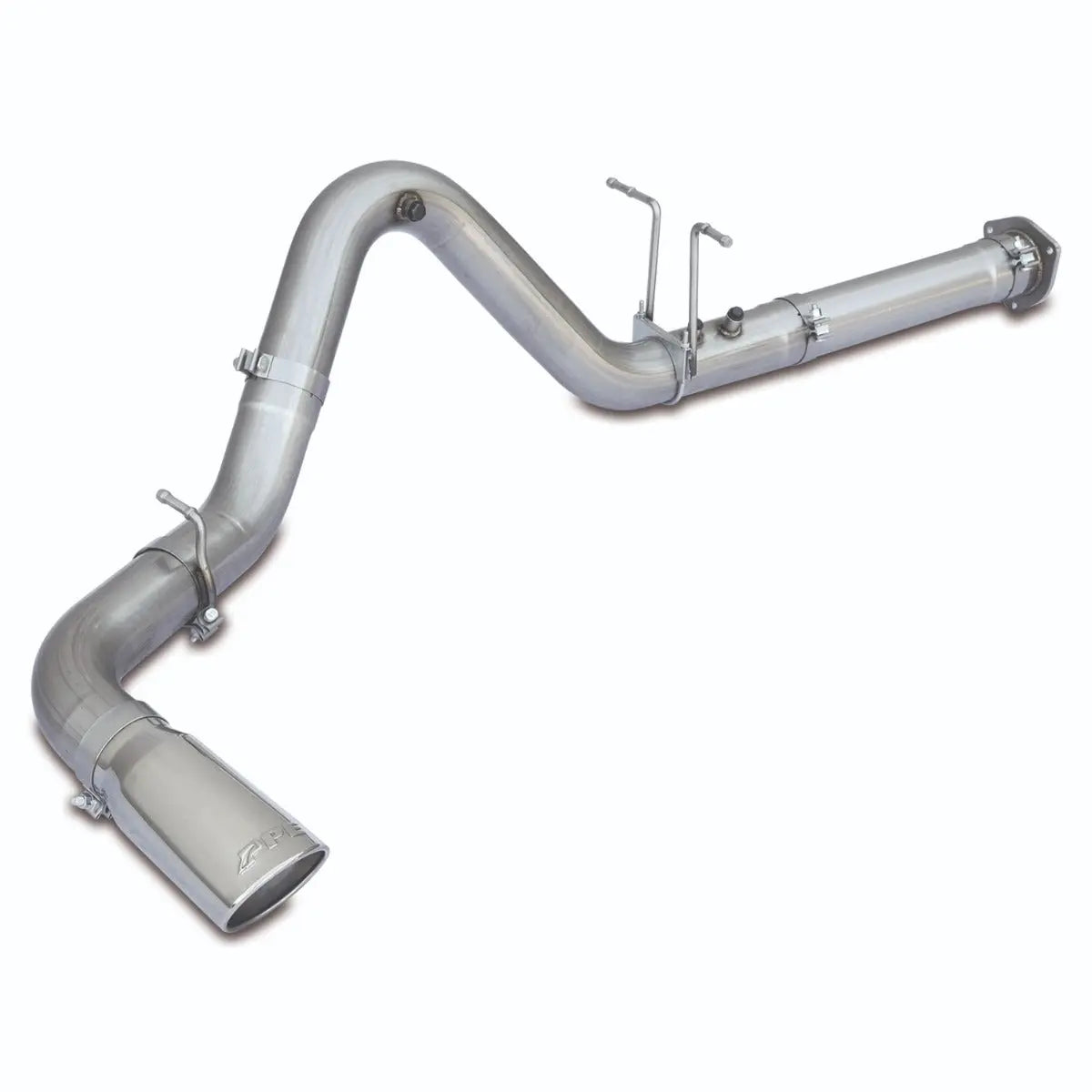 PPE Power Exhaust Kit 304 SS 4  DPF-Back w Tip - GM 6.6L Duramax 2007.5-2019 - Raw Pol 117010350 — PPE117010350