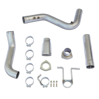PPE Power Exhaust Kit 304 SS 4  DPF-Back w Tip - GM 6.6L Duramax 2007.5-2019 - Raw Pol 117010350 — PPE117010350
