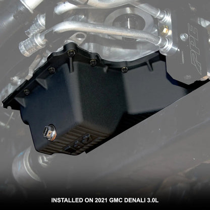 PPE Power Deep Engine Oil Pan - GM 3.0L Duramax 2020-2026 - Black 114054020 — PPE114054020