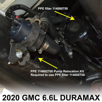 PPE Power Fuel Coolant Pump Relocation Kit - GM 6.6L Duramax 2020-2026 114002700 — PPE114002700