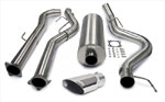 01-05 Duramax CCLB Touring 4in System; Single Side Exit; W 5in Slash Cut tip (downPipe not included)