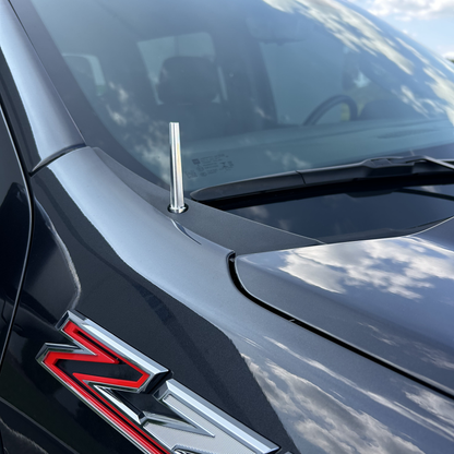 Wehrli 07.5-19 Chevrolet 6.6L Duramax Billet TIG Torch Stubby Antenna - Semi-Gloss Black