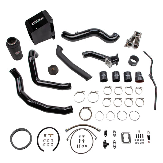Wehrli 01-04 GM Duramax LB7 S300 Single Turbo Install Kit - Semi-Gloss Black