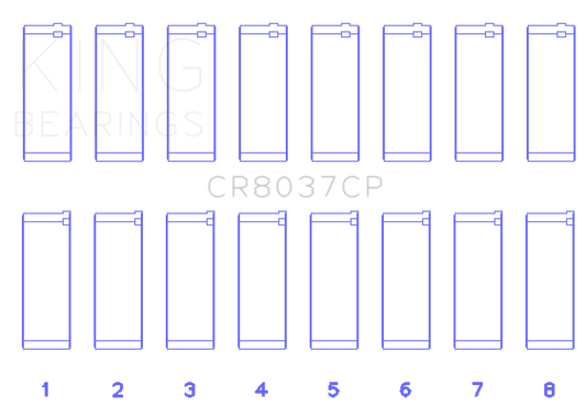 King Engine Bearings 01-09 GM Duramax 6.6L A Rod (Size +.25mm) Connecting Rod Bearing Set