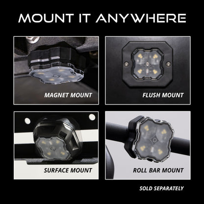 Diode Dynamics Stage Series SXS Rock Light Installer Kit - RGBW M8 (8-pack)