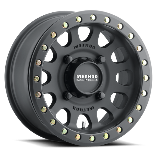 Method Race Wheels MR401 UTV Beadlock  157  5238mm Offset  4156  132mm Centerbore  Matte Black  w BH-H24100 MR40157046552B