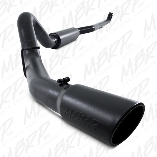 MBRP 2001 2007 Chevrolet GMC 2500 3500 Duramax  EC CC 4  Single Side  Black Coated S6004BLK