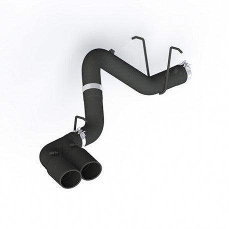 MBRP 2011 2019 Chevrolet GMC 2500 3500 Duramax Black Coated 4  Filter Back Dual Outlet Single Side S6033BLK
