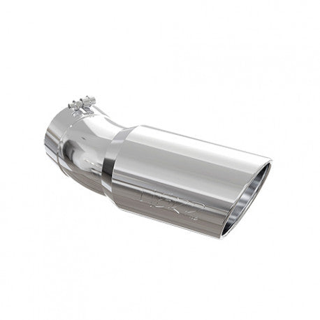 MBRP 2015 2025 Chevrolet GMC 2500  3500 Duramax T304 Stainless Steel Tip; 6  OD; Angled Rolled End; 5  inlet; 15.5  length ; 30ø bend T5154
