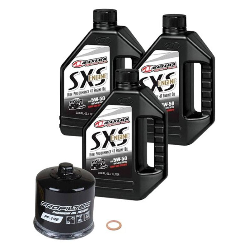 Maxima SXS Polaris Turbo Quick Change Kit w/Full Synthetic 10W50 Engine Oil/Filter/Hardware