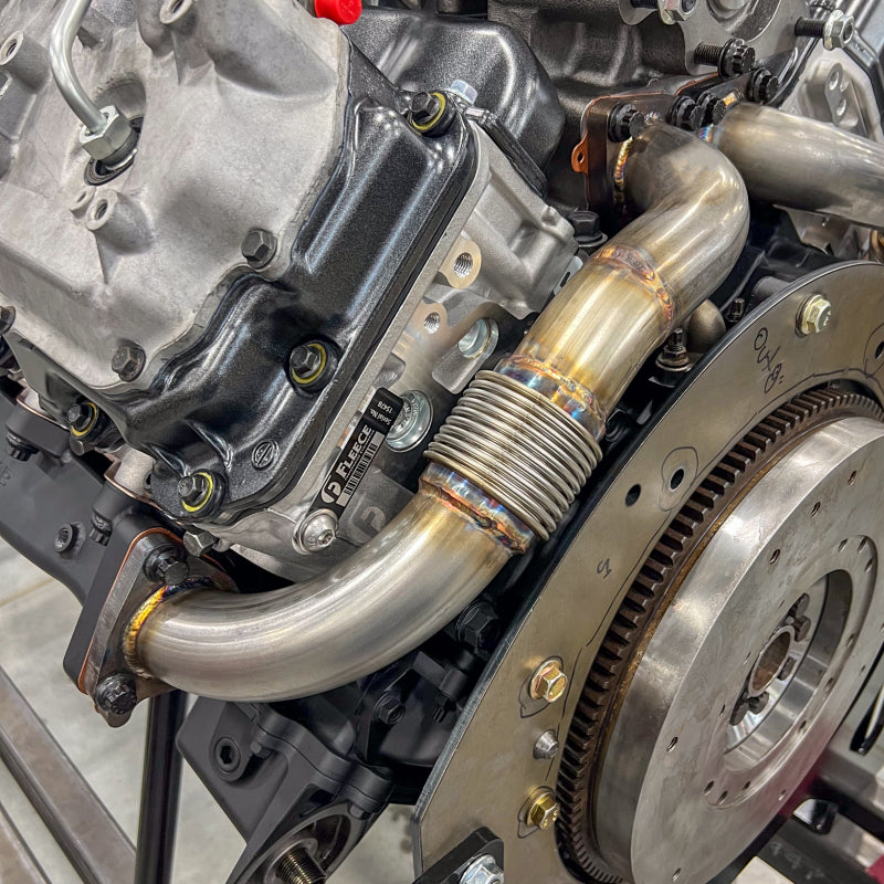 Wehrli 01-16 Chevrolet 6.6L Duramax 2in Stainless Driver Side Up Pipe w/Gaskets (Single/Twin Turbo)