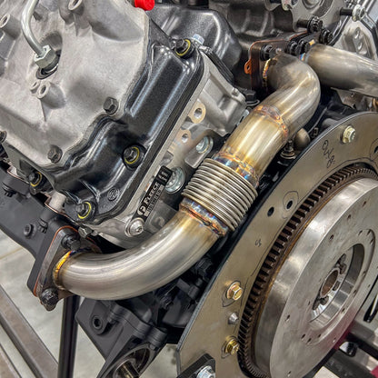 Wehrli 01-16 Chevrolet 6.6L Duramax 2in Stainless Driver Side Up Pipe w/Gaskets (Single/Twin Turbo)